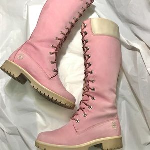 TIMBERLAND 14” Pink Boots sz 6